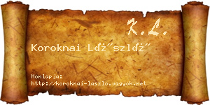 Koroknai László névjegykártya